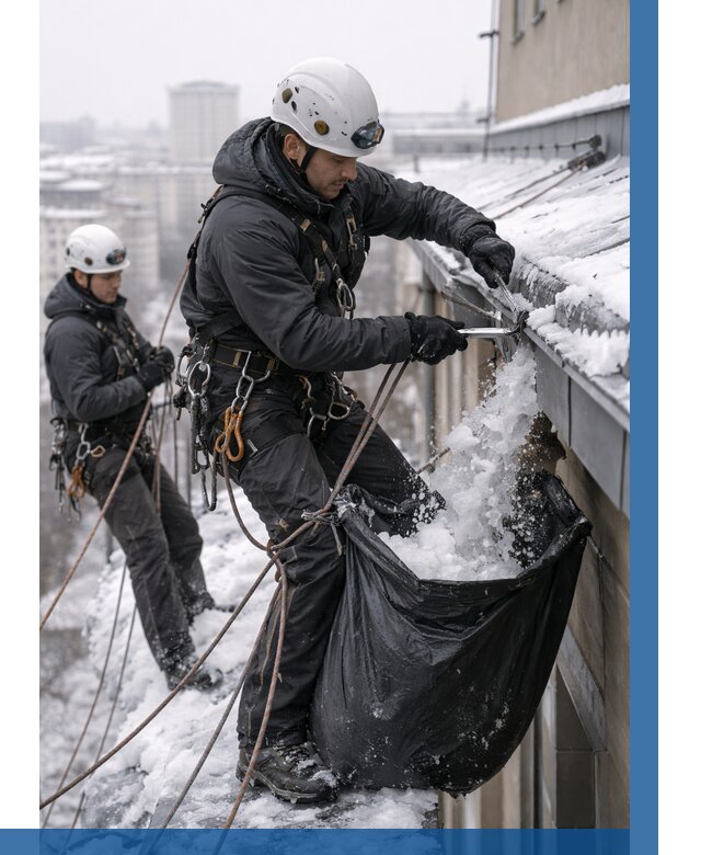 Аварийная очистка крыши в Геленджике под ключ от 312 р. | ВЫСОТНИК-Глн