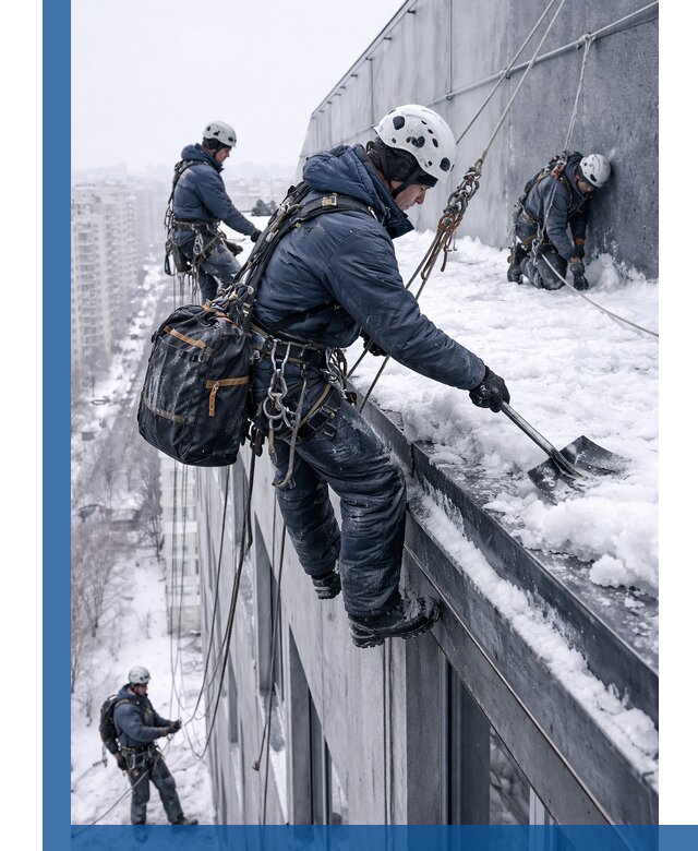 Абонентское обслуживание кровли зимой в Геленджике регулярный уход