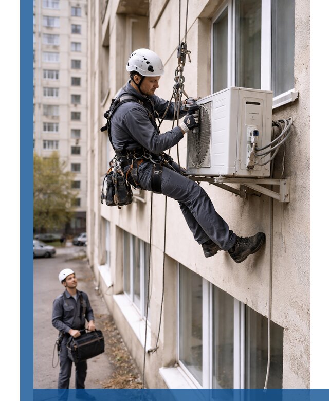 Демонтаж внешнего блока кондиционера в Геленджике профессионально