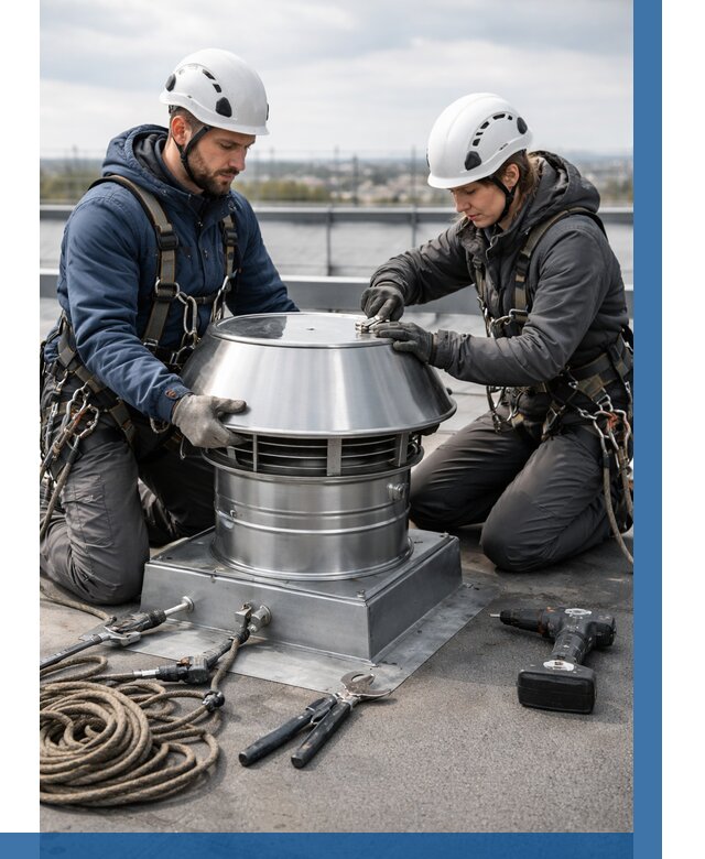 Установка дефлекторов на кровле в Геленджике от 4677 р. | ВЫСОТНИК-Глн