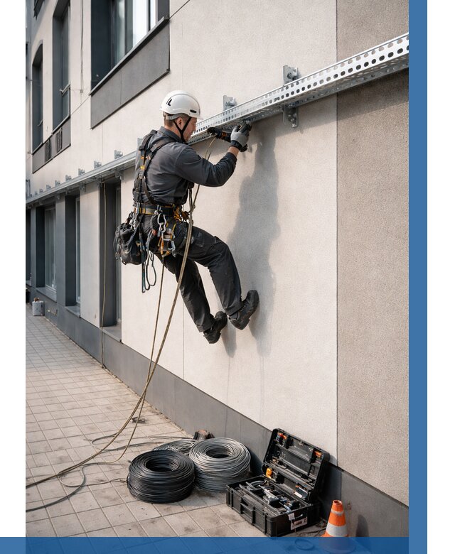 Монтаж кабельных лотков на фасаде в Геленджике от 1247 р. | ВЫСОТНИК-Глн