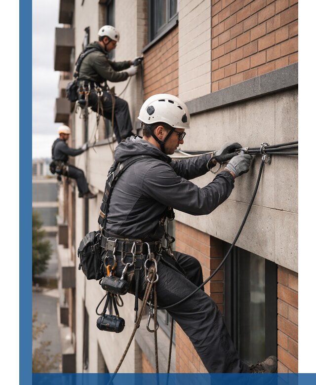 Крепление кабеля на фасаде монтаж и крепеж в Геленджике