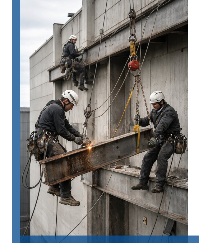 Демонтаж металлоконструкций на высоте в Геленджике под ключ