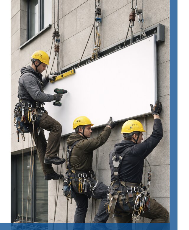 Монтаж рекламной вывески в Геленджике от 8315 р. | ВЫСОТНИК-Глн