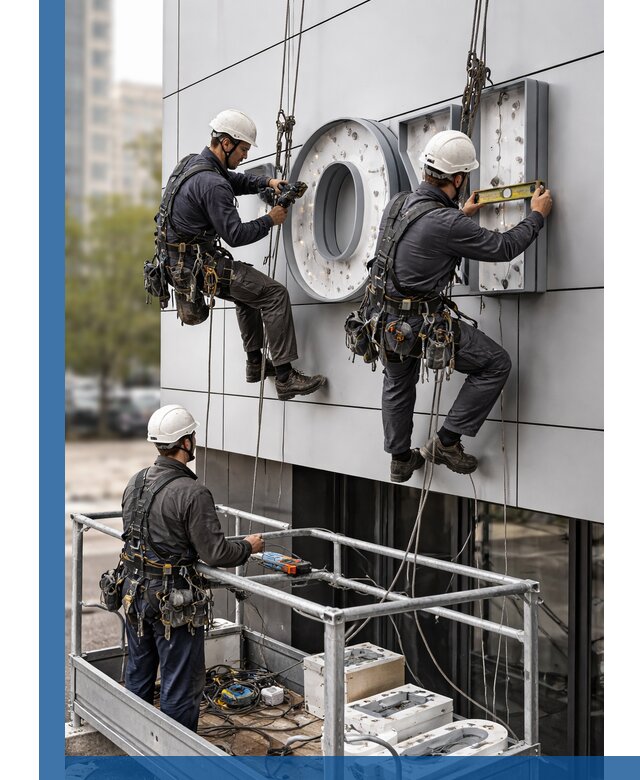 Профессиональный монтаж световых букв в Геленджике под ключ
