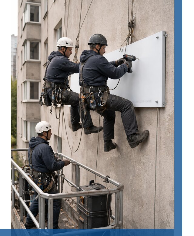 Монтаж табличек и указателей в Геленджике от 3638 р. | ВЫСОТНИК-Глн