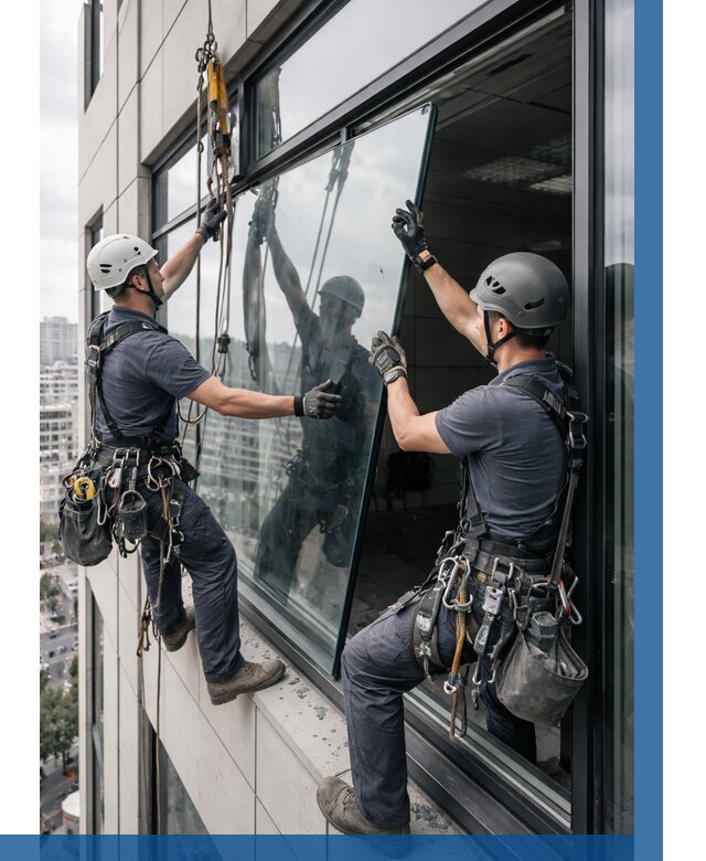 Замена стеклопакетов на высоте в Геленджике от 5717 р. | ВЫСОТНИК-Глн