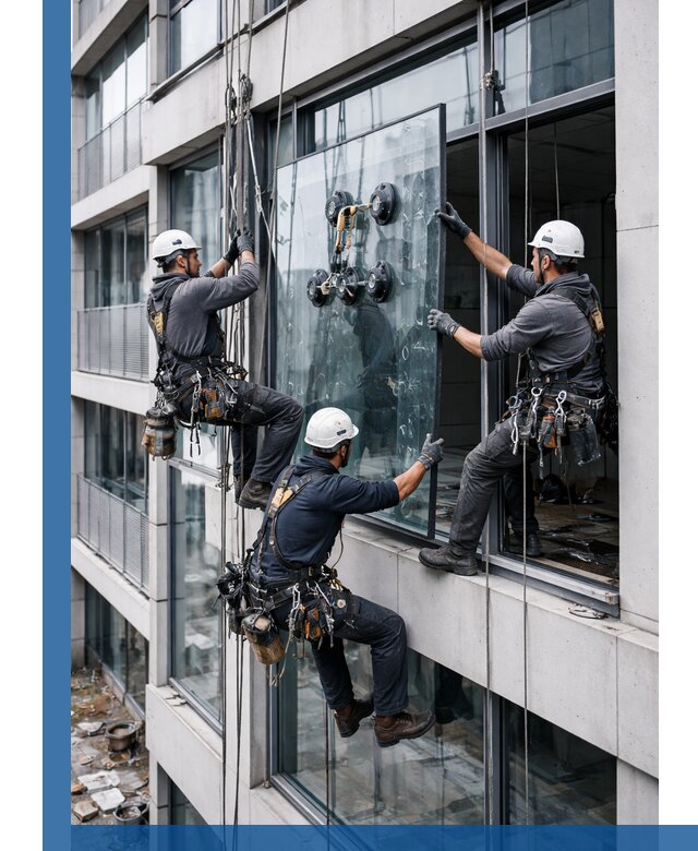 Фасадное остекление и монтаж витражей зданий в Геленджике под ключ
