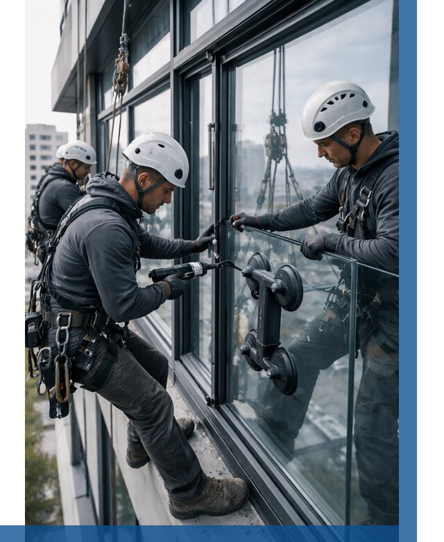 Витражное остекление зданий в Геленджике от 3638 р. | ВЫСОТНИК-Глн