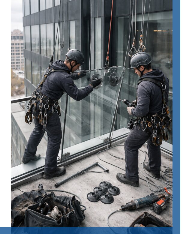 Монтаж стеклянных ограждений в Геленджике от 2599 р. | ВЫСОТНИК-Глн