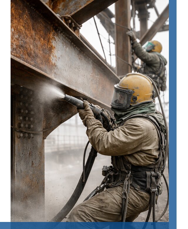 Пескоструйная очистка металлоконструкций в Геленджике по 624 р.  ВЫСОТНИК-Глн