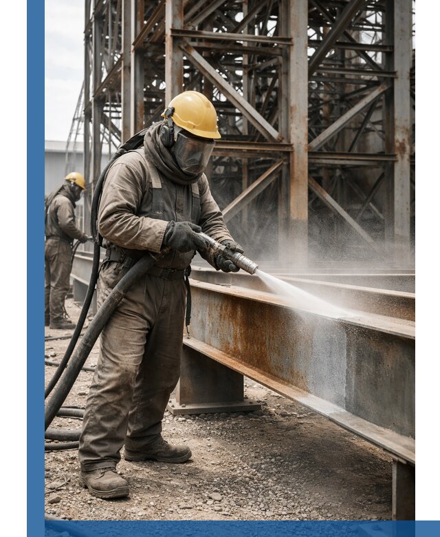 Пескоструйная очистка металлоконструкций в Геленджике промышленная