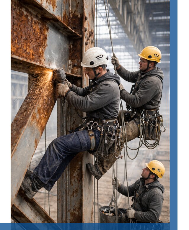 Зачистка металла от ржавчины в Геленджике от 364 р. | ВЫСОТНИК-Глн