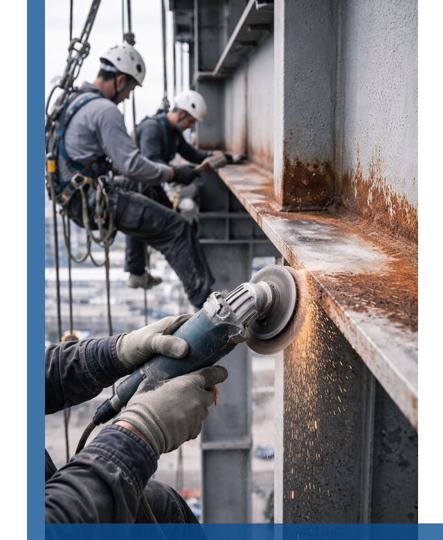 Зачистка металла от ржавчины и подготовка поверхностей в Геленджике