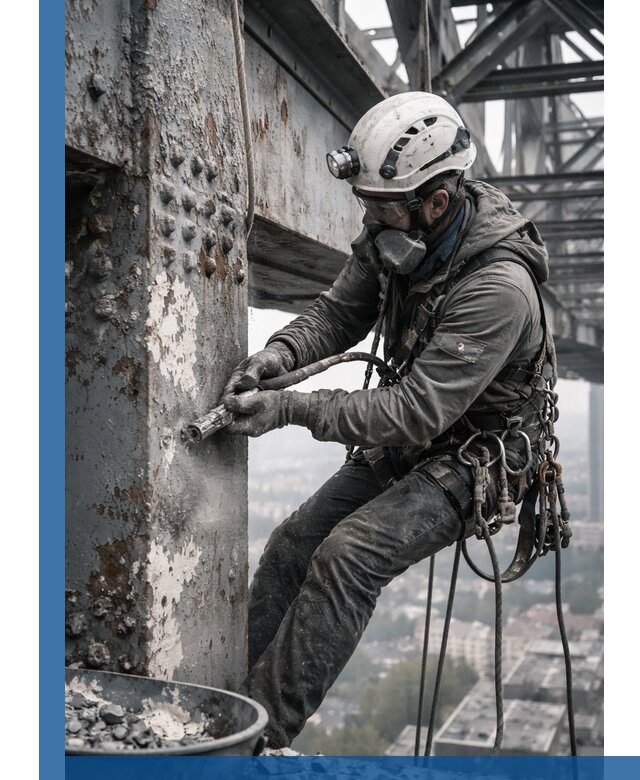 Удаление старой краски с металлических конструкций в Геленджике