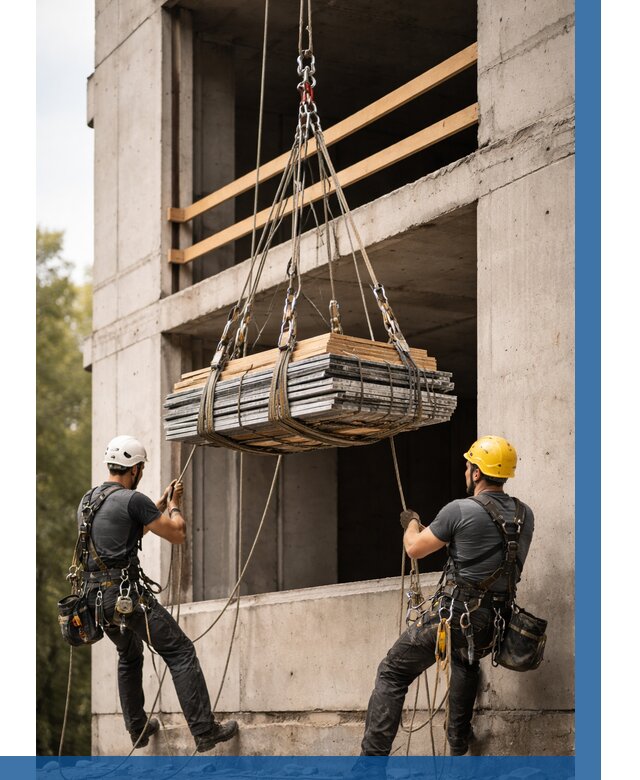 Подъем материала на этаж веревками в Геленджике от 1559 р. | ВЫСОТНИК-Глн