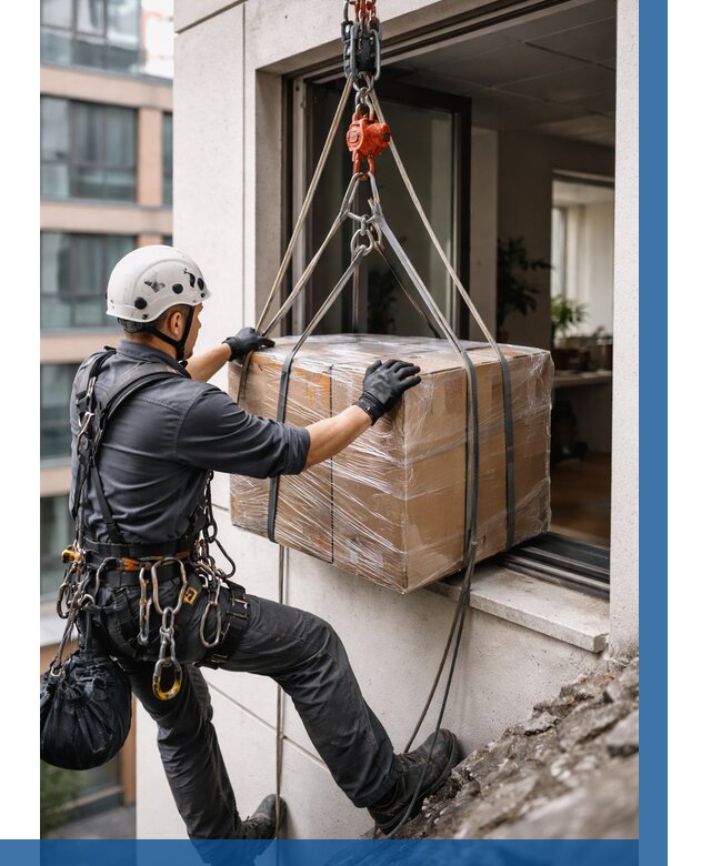 Подъем груза через окно в Геленджике от 4677 р. | ВЫСОТНИК-Глн