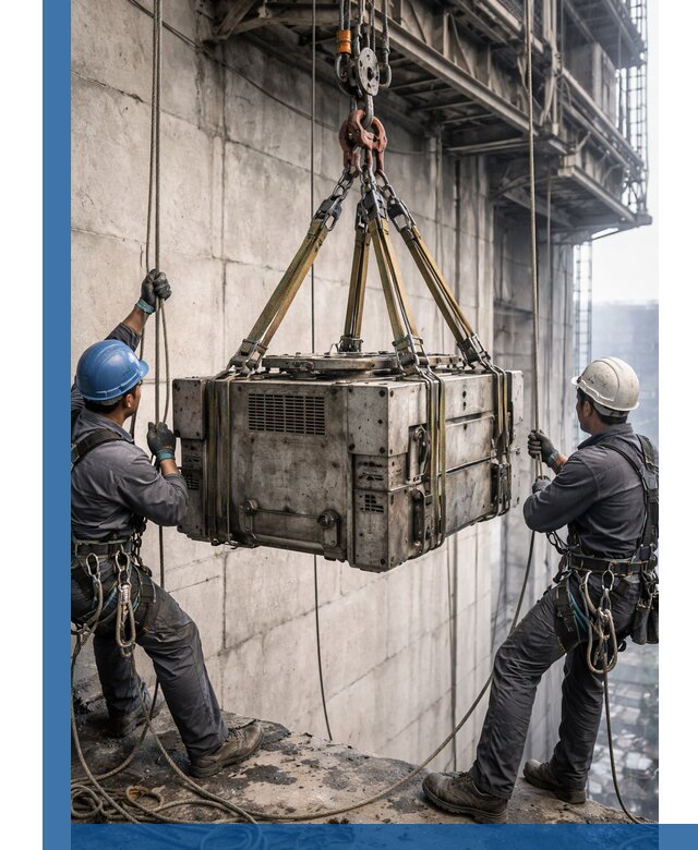 Такелажные работы на высоте, подъем и монтаж грузов в Геленджике