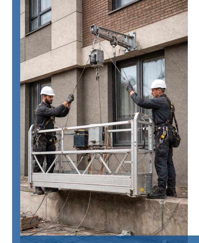 Монтаж и подъем фасадной люльки в Геленджике с гарантией безопасности