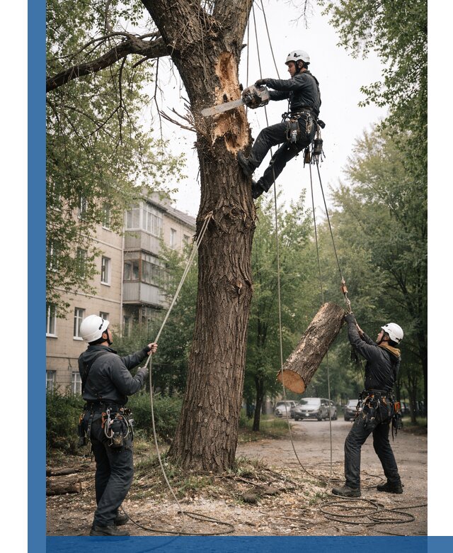 Срочное удаление аварийных деревьев в Геленджике с гарантией безопасности