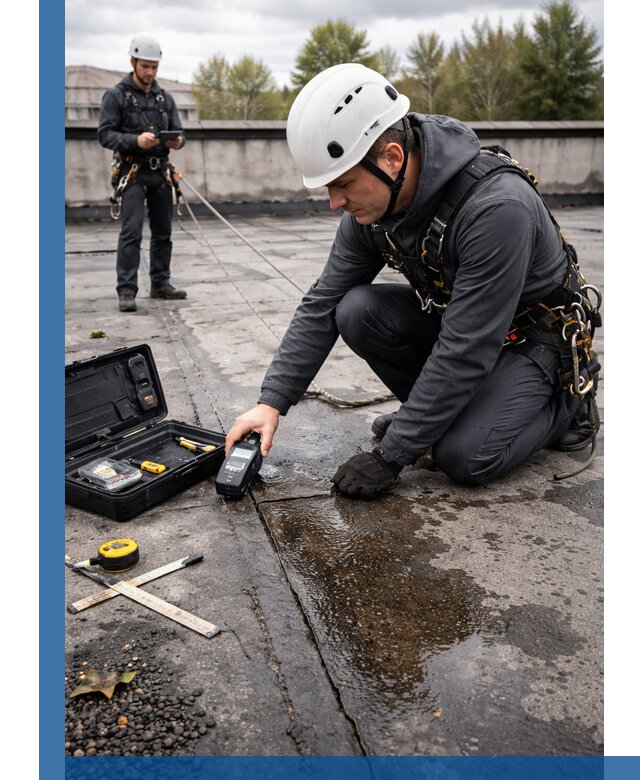 Обследование кровли на протечки и выявление дефектов в Геленджике