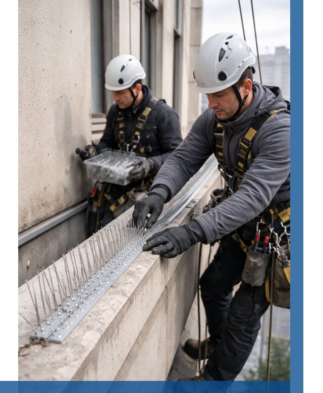 Установка шипов от птиц в Геленджике от 883 р. | ВЫСОТНИК-Глн